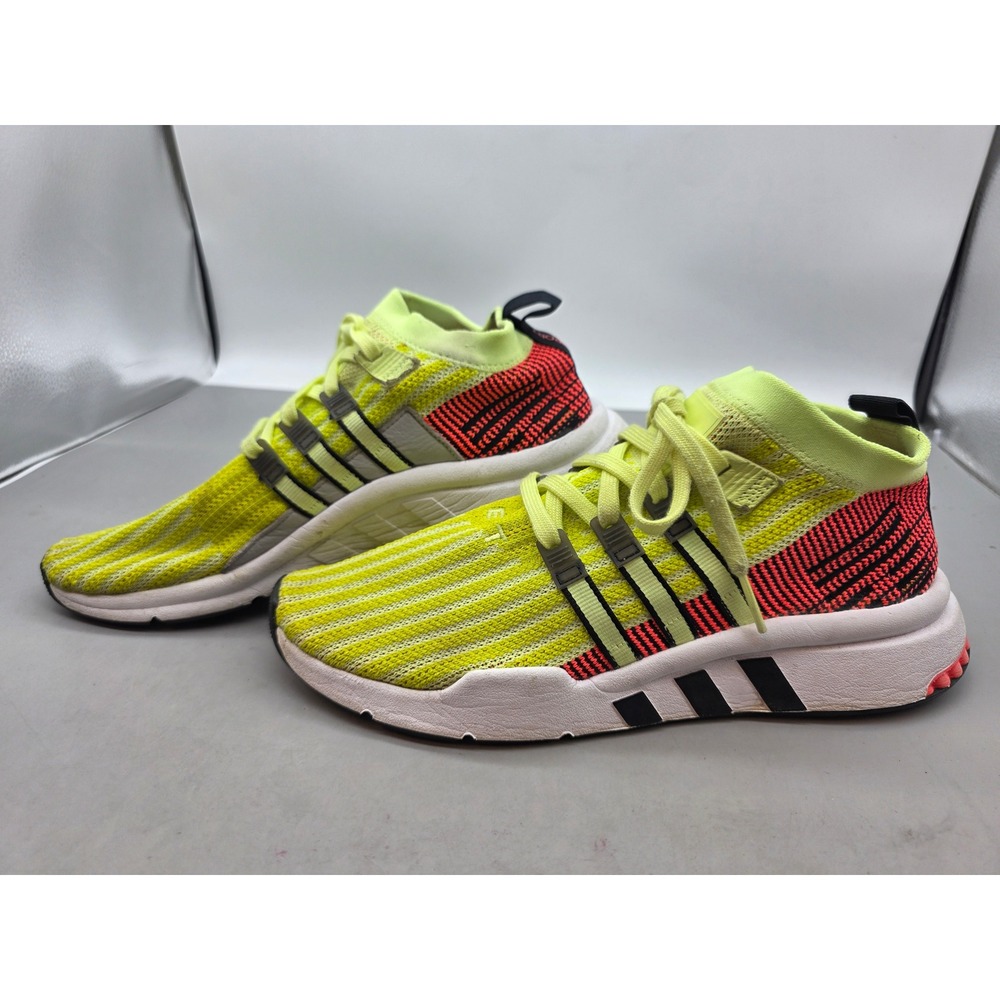 Adidas EQT Support Mid ADV Primeknit Yellow Black Red B37436 Mens 10.5